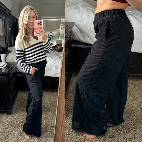 Come Rain or Shine Wide Leg Pants - Maple Row Boutique 