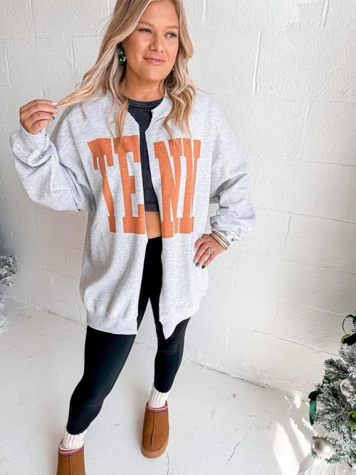 Preorder TENN Sweatshirt Cardigan - Maple Row Boutique