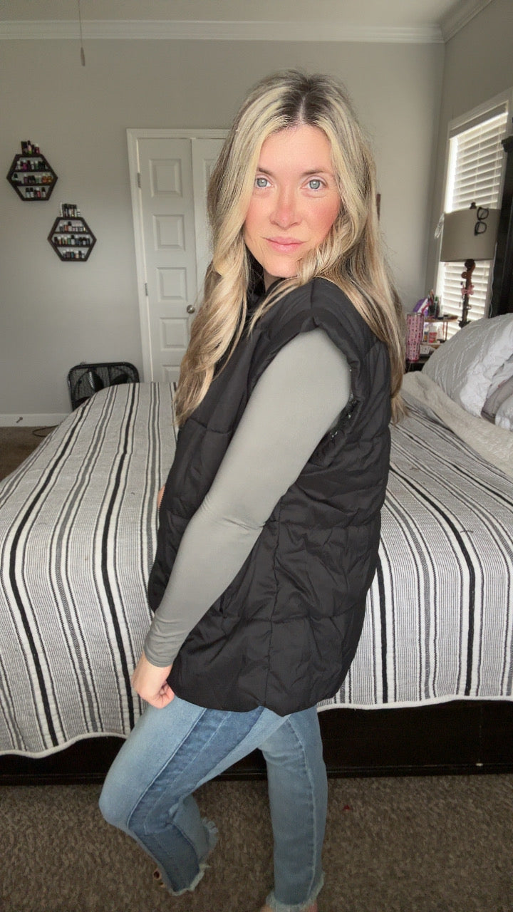 Stadium Seating Puffer Vest - Maple Row Boutique 