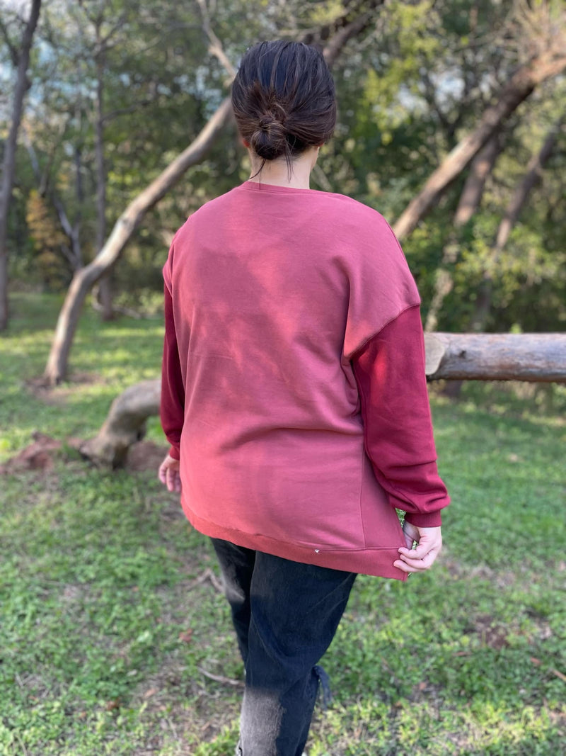 PREORDER: Scottie Two Tone Sweatshirt in Three Colors - Maple Row Boutique