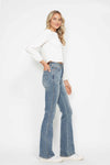 Judy Blue Full Size Tummy Control Back Embroidered Pocketed Bootcut Jeans Plus Size - Maple Row Boutique