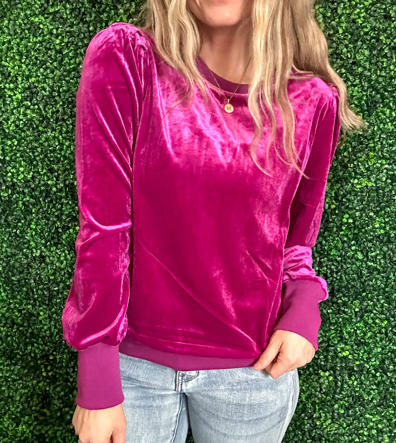 A Special Place Velour Pullover - Maple Row Boutique 