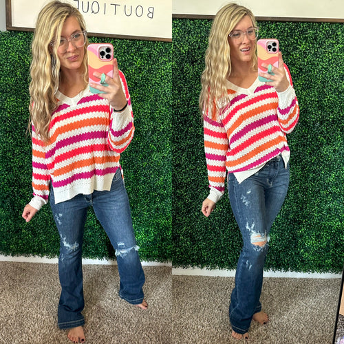 Never Gonna Give You Up Drop Shoulder Sweater - Maple Row Boutique 