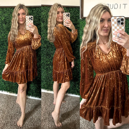 Magnificent Muse Velvet Dress - Maple Row Boutique 