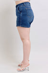 Judy Blue Full Size Double Button Waistband Denim Shorts Plus Size - Maple Row Boutique