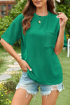 Round Neck Half Sleeve T-Shirt - Maple Row Boutique 