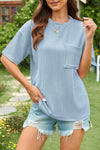 Round Neck Half Sleeve T-Shirt - Maple Row Boutique 