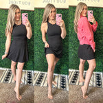 Gym and Tonic Butter Romper Dress in Black - Maple Row Boutique