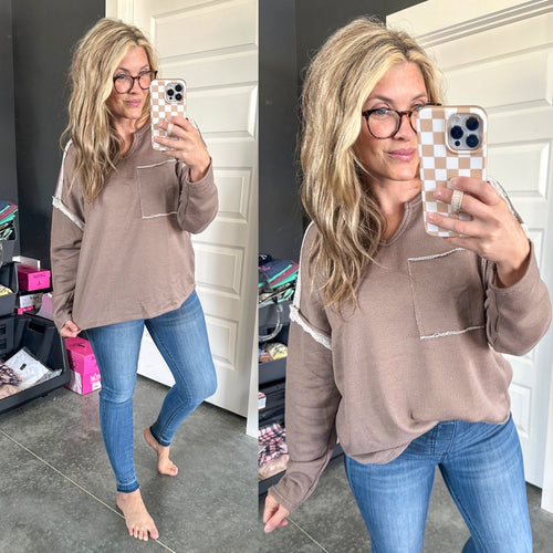 Spring In My Step V-Neck Pullover - Maple Row Boutique