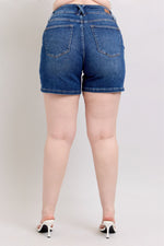 Judy Blue Full Size Double Button Waistband Denim Shorts Plus Size - Maple Row Boutique