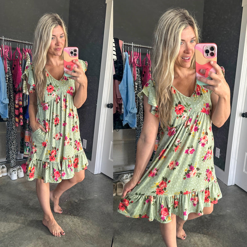 Can't Fight the Feeling Floral Dress - Maple Row Boutique 