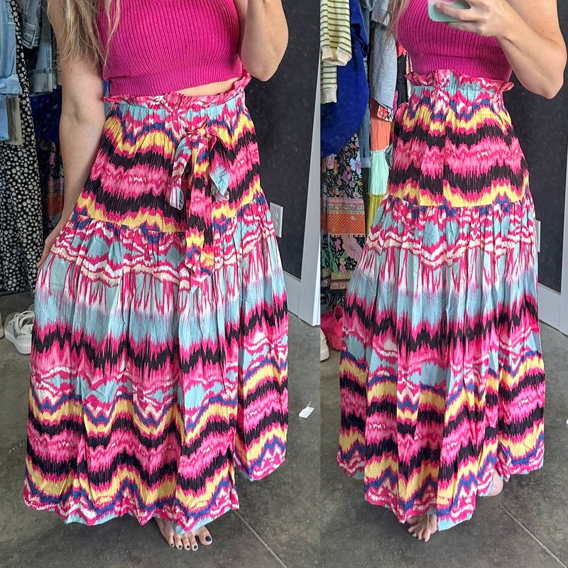 Watch Me Twirl Abstract Skirt - Maple Row Boutique 