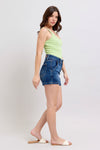 Judy Blue Full Size Double Button Waistband Denim Shorts Plus Size - Maple Row Boutique