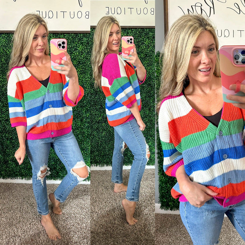 Bold Flirt Button Down Cardigan - Maple Row Boutique 