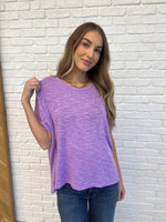 Basically Flowing Dolman Sleeve Top in B Lavender - Maple Row Boutique