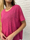 Basically Flowing Dolman Sleeve Top in Hot Pink - Maple Row Boutique