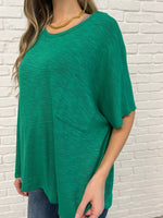 Basically Flowing Dolman Sleeve Top in Kelly Green - Maple Row Boutique