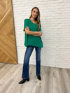 Basically Flowing Dolman Sleeve Top in Kelly Green - Maple Row Boutique