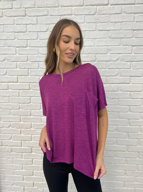 Basically Flowing Dolman Sleeve Top in Lt Plum - Maple Row Boutique