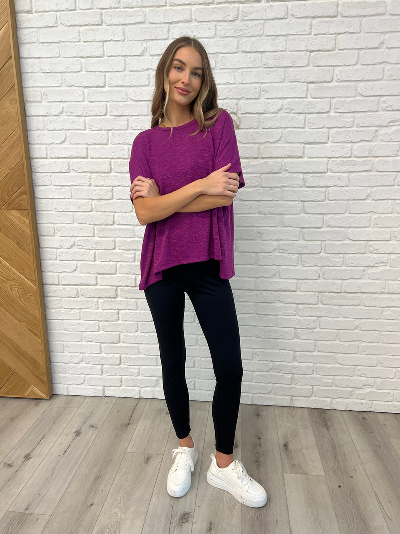 Basically Flowing Dolman Sleeve Top in Lt Plum - Maple Row Boutique