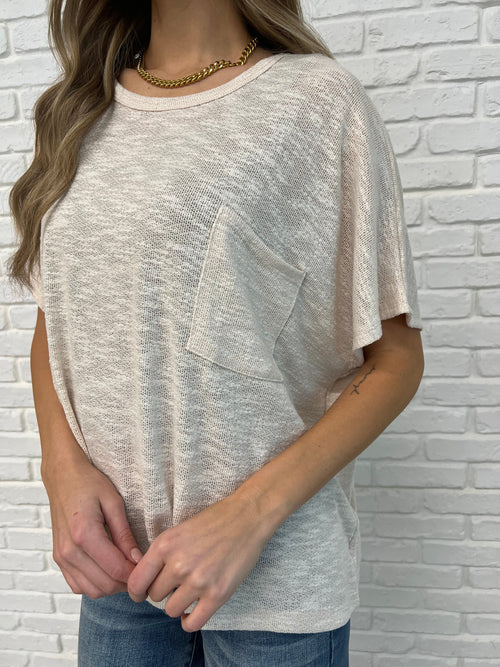 Basically Flowing Dolman Sleeve Top in Sand Beige - Maple Row Boutique