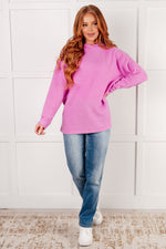 Basically My Favorite Hooded Pullover in Bright Mauve - Maple Row Boutique