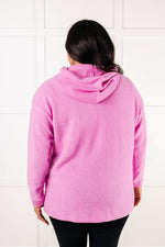 Basically My Favorite Hooded Pullover in Bright Mauve - Maple Row Boutique