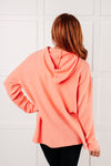 Basically My Favorite Hooded Pullover in Coral - Maple Row Boutique