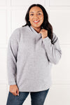 Basically My Favorite Hooded Pullover in Heather Grey - Maple Row Boutique