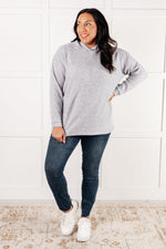 Basically My Favorite Hooded Pullover in Heather Grey - Maple Row Boutique