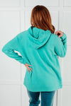 Basically My Favorite Hooded Pullover in Turquoise - Maple Row Boutique