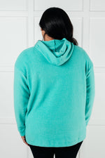 Basically My Favorite Hooded Pullover in Turquoise - Maple Row Boutique