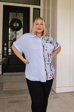 Best Of Both Worlds Button Down Top - Maple Row Boutique 