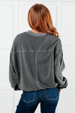 Beyond the Basics Pullover in Ash Black - Maple Row Boutique