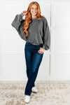 Beyond the Basics Pullover in Ash Black - Maple Row Boutique