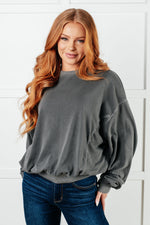 Beyond the Basics Pullover in Ash Black - Maple Row Boutique