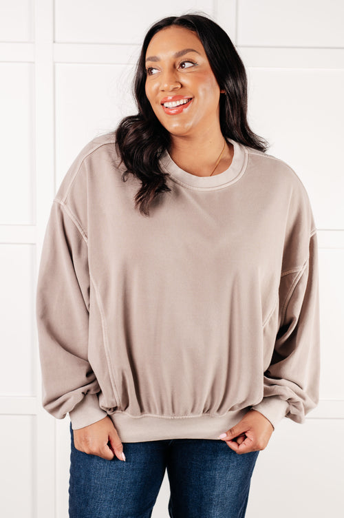 Beyond the Basics Pullover in Ash Mocha - Maple Row Boutique