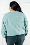 Beyond the Basics Pullover in Blue Grey - Maple Row Boutique