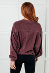 Beyond the Basics Pullover in Eggplant - Maple Row Boutique