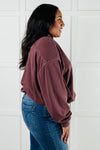 Beyond the Basics Pullover in Eggplant - Maple Row Boutique