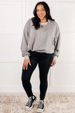 Beyond the Basics Pullover in Sleet - Maple Row Boutique