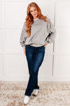 Beyond the Basics Pullover in Sleet - Maple Row Boutique