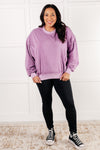 Beyond the Basics Pullover in Violet - Maple Row Boutique