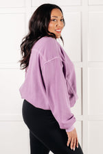 Beyond the Basics Pullover in Violet - Maple Row Boutique