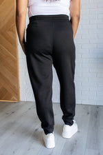 Center Seam Scuba Joggers in Black - Maple Row Boutique 