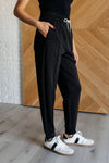 Center Seam Scuba Joggers in Black - Maple Row Boutique 