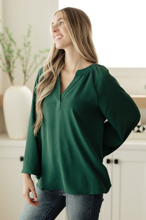 Climb On V-Neck Blouse - Maple Row Boutique 