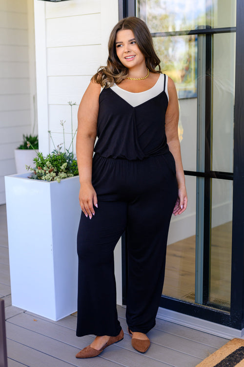 Completely Justified Jumpsuit in Black - Maple Row Boutique 