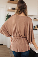 Dazzlingly Draped V-Neck Blouse - Maple Row Boutique 