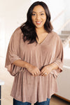 Dazzlingly Draped V-Neck Blouse - Maple Row Boutique 